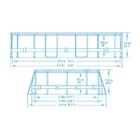 Bestway Power Steel Stacked Stone Swim Vista 4,27 x 2,5 x 1 m medence tartozékokkal