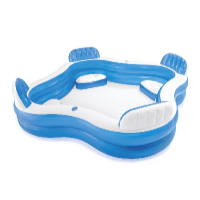 Intex Felfújható medence ülőkékkel és háttámlával 229 x 229 x 66 cm