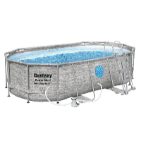 Bestway Power Steel Stacked Stone Swim Vista 4,27 x 2,5 x 1 m medence tartozékokkal