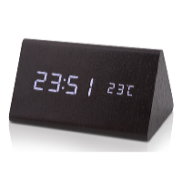 Platinium Fából készült digitális LED-es ébresztőóra WAC-027