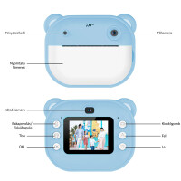 Platinium InstaPrint digitális fényképezőgép nyomtatóval - kék