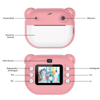 Platinium InstaPrint digitális fényképezőgép nyomtatóval - rózsaszín