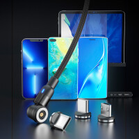 Platinium Cablu de încărcare magnetic 540° 3în1 2m