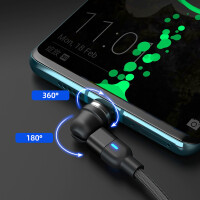 Platinium Cablu de încărcare magnetic 540° 3în1 1m