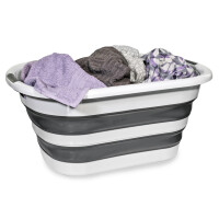 HomeLife Összecsukható szilikon kosár 40l