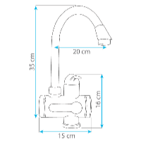HomeLife DIGITERM elektromos vízmelegítős csaptelep HY30-08