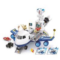 Kids World Rendőrségi repülőgép rámpával – 35 x 35 x 20 cm