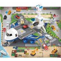 Kids World Rendőrségi repülőgép rámpával – 35 x 35 x 20 cm