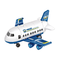 Kids World Rendőrségi repülőgép rámpával – 35 x 35 x 20 cm