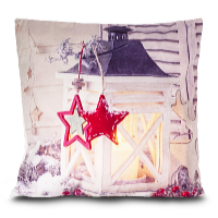 HomeLife LED-es világító párnahuzat 40 x 40 cm