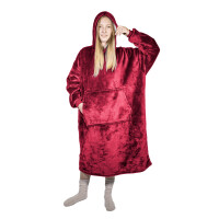 HomeLife Hoodie kapucnis TV kabát, bordó