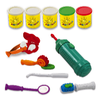 Kids World Gyurmázó fogorvosi szett fúróval