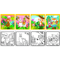 Concorde Carte de colorat magică - animaluțe