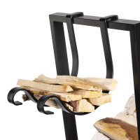 HomeLife Gurulós tüzifa tároló állvány ERAN, 48 x 59 x 28 cm