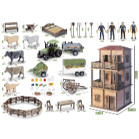 Kids World Set de construcție Fermă 311 piese
