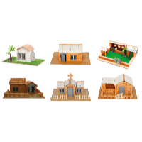 Kids World Set de construcție case 30 în 1