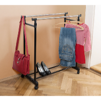 HomeLife Suport dublu pentru haine cu rotile