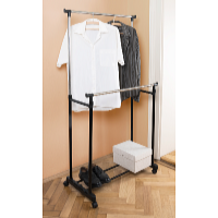 HomeLife Suport dublu pentru haine cu rotile