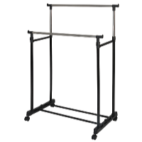 HomeLife Suport dublu pentru haine cu rotile