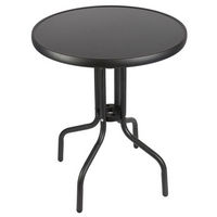 Garden King Masă metalică de balcon cu blat de sticla, diametru 60 cm