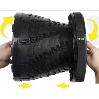 HomeLife SMARTY összecsukható teleszkópos szék - fekete