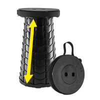 HomeLife SMARTY összecsukható teleszkópos szék - fekete