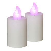 HomeLife Elektromos gyertya lánggal 2 db fehér