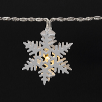 Platinium LED világító lánc - hópelyhek, 1,6 m, meleg fehér