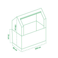 Garden King AGRO BED II strat înălțat acoperit
