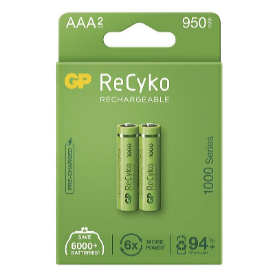 GP Batteries GP NiMH ReCyko+ AAA újratölthető akkumulátor 2 db