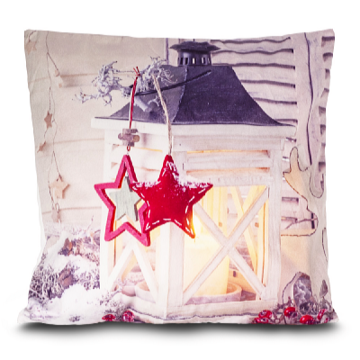 HomeLife LED világító párnahuzat Fehér lámpás 40 x 40 cm