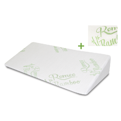 Romeo Pernă tip pană MEMORY BAMBOO 80 x 40 x 15 cm + Husă de rezervă pentru perna ergonomică
