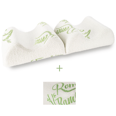 Romeo Pernă pentru picioare MEMORY BAMBOO 2in1 55 x 20 x 10 cm + Husă de rezervă pentru pernă suport picioare