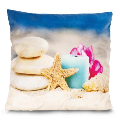 HomeLife Klasszikus kispárna 40 x 40 cm + LED világító párnahuzat Strand