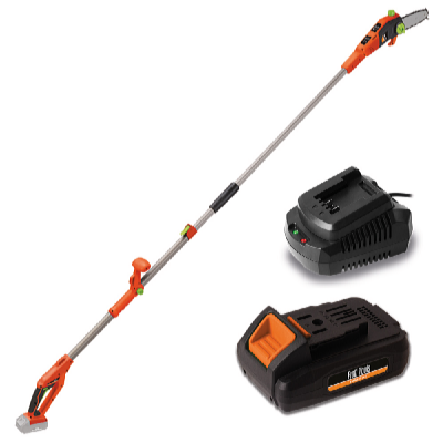 Profi Tools Akkumulátoros teleszkópos láncfűrész M0L-KT01-18 + Akkumulátor 20V 2Ah + Akkumulátor gyorstöltő