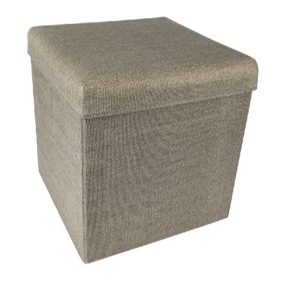 HomeLife Összecsukható tárolózsámoly 37 x 37 cm bézs