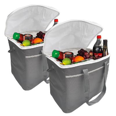 HomeLife Hűtőtáska 32 literes, szürke - 2db