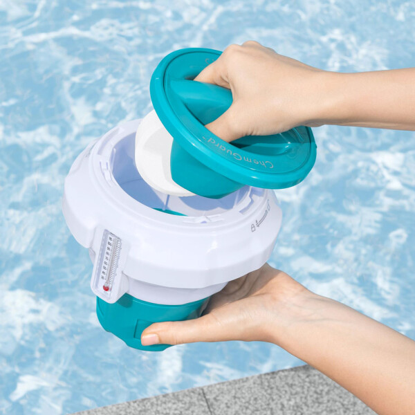 Bestway Úszó vegyszeradagoló hőmérővel és ChemGuard védőkesztyűvel