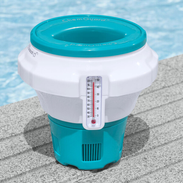 Bestway Úszó vegyszeradagoló hőmérővel és ChemGuard védőkesztyűvel