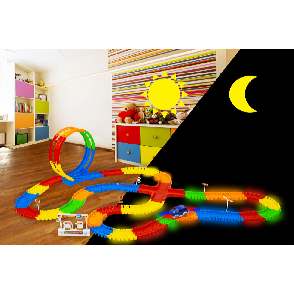 Kids World MAXI RACE világító autópálya 282 db CHP5061