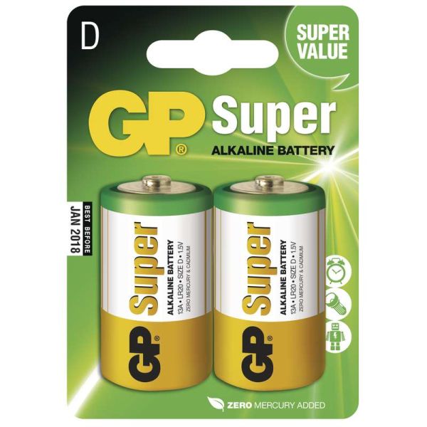 GP Batteries Baterie alcalină GP Super LR20 D 2 buc