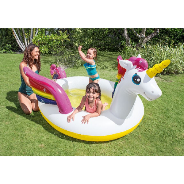 Intex Piscină pentru copii Unicorn cu duș 272 x 193 x 104 cm