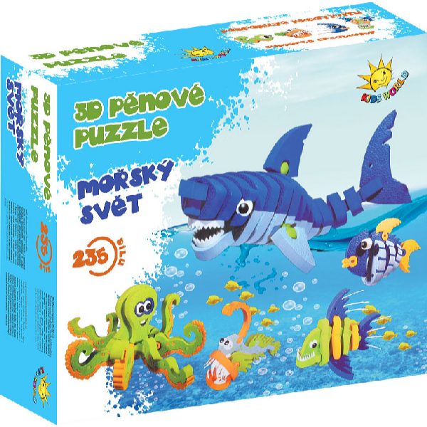 Kids World 3D szivacs puzzle – Tengeri világ
