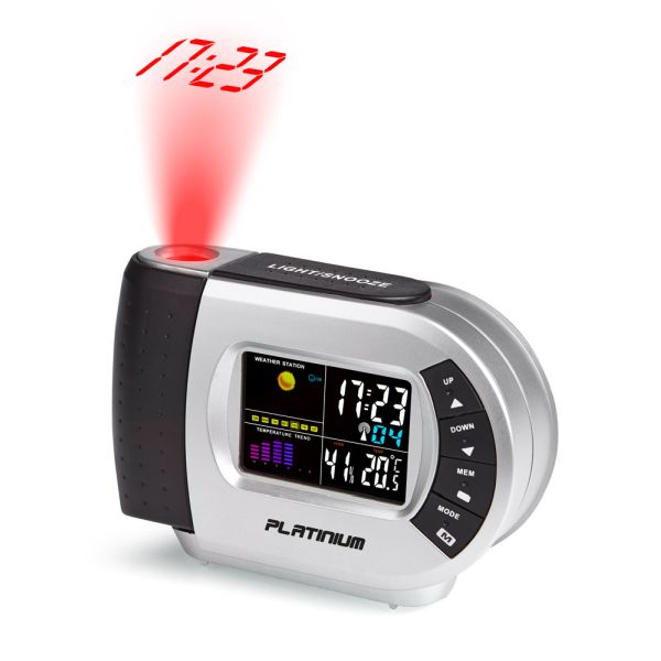 Platinium Ébresztőóra időjárás állomással és projektorral RS5012LBTC