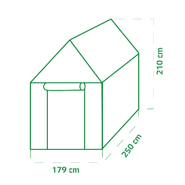 Garden King House seră de grădină cu folie 210 x 179 x 250 cm PM-1162