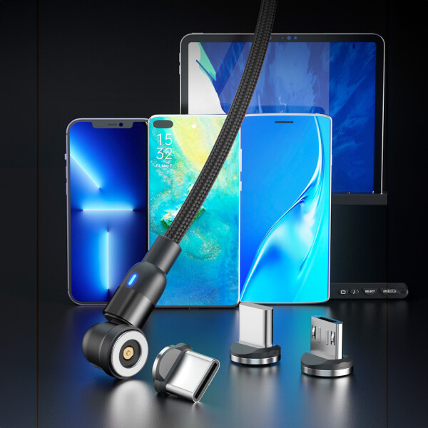 Platinium Cablu de încărcare magnetic 540° 3în1 2m