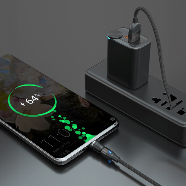Platinium Cablu de încărcare magnetic 540° 3în1 2m