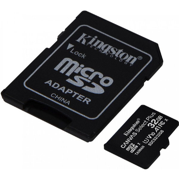 Kingston Memóriakártya microSDHC 32GB UHS-I U1 SDCS/32GB Canvas Select Plus