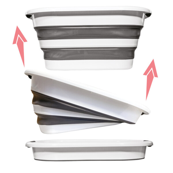 HomeLife Összecsukható szilikon kosár 40l