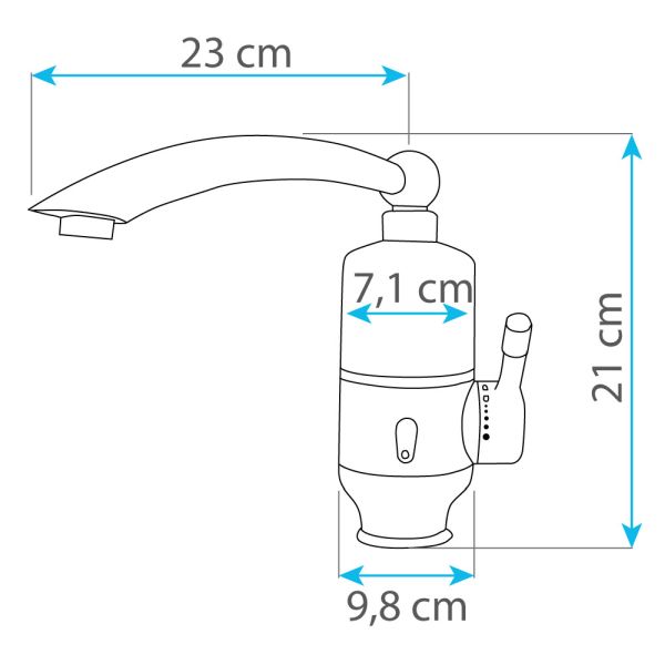 HomeLife Termo Quick elektromos vízmelegítős csaptelep HY30-05